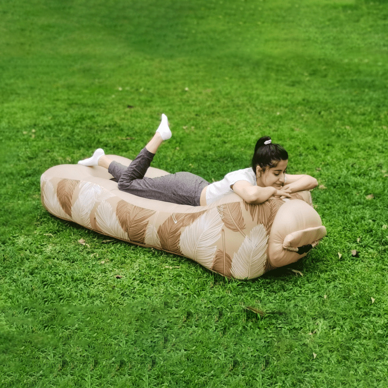 Sofa Tiup GGE Berkualitas Tinggi Anti-Terguling Ukuran Besar, Kasur Tiup untuk Berkemah di Luar Ruangan, Pantai, Kolam Renang, dan Rumah