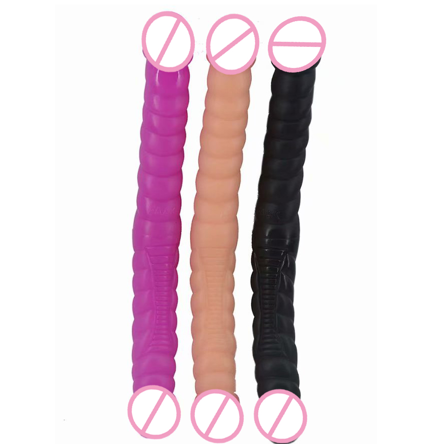 FAAK Double Dildo de 16,5 pouces de long avec filetage, pour massage pénis-vagin-anal, jouets sexuels pour femmes, masturbation lesbienne, sex-shop