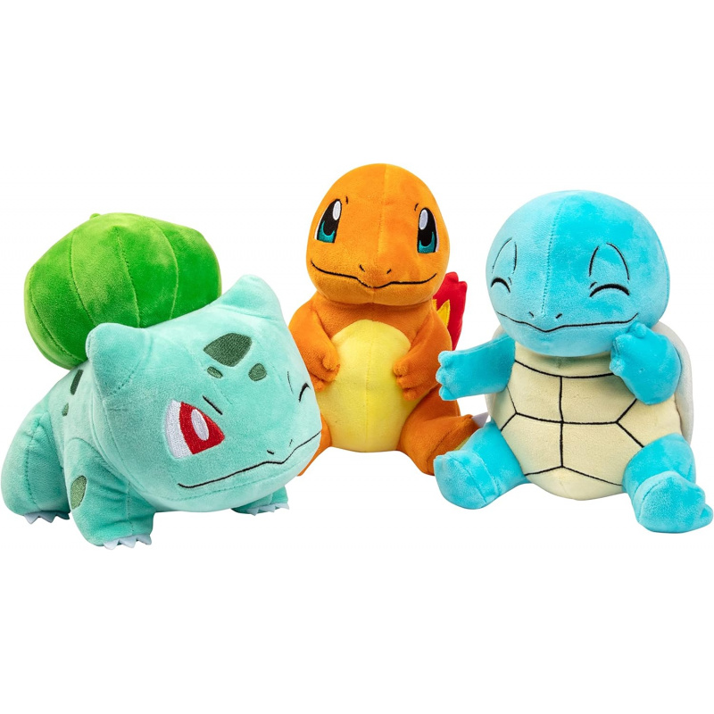 Pokemon pluche starter 3-pack Charmander Squirtle Bulbasaur knuffeldier speelgoed cadeau voor kinderen jongens meisjes