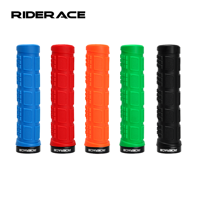 Manopole per mountain bike RIDERACE antiscivolo durevoli antiurto in gomma TPR a scatto fisso manubrio per bicicletta copertura per manubrio da ciclismo