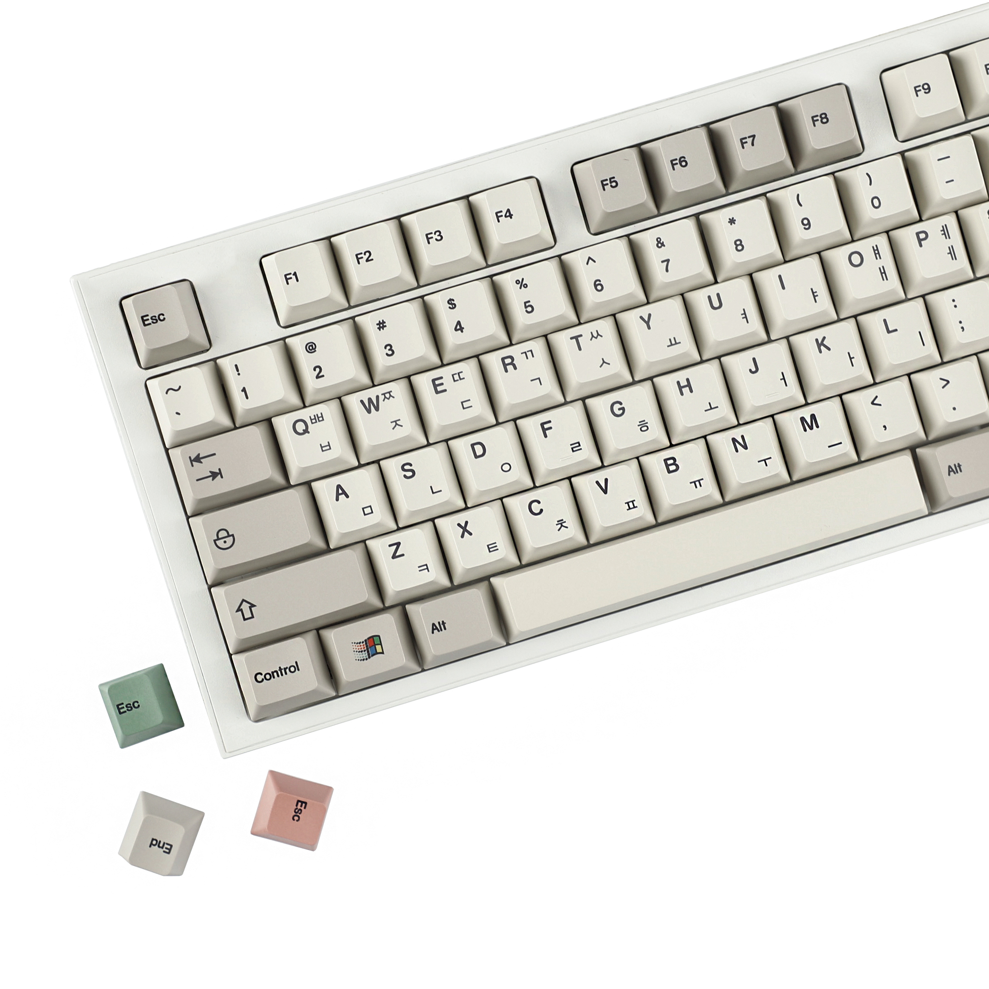 YMDK 161 touches 9009 anglais coréen allemand QWERTZ russe Cherry Profile Dye Sub PBT Keycap pour claviers mécaniques MX