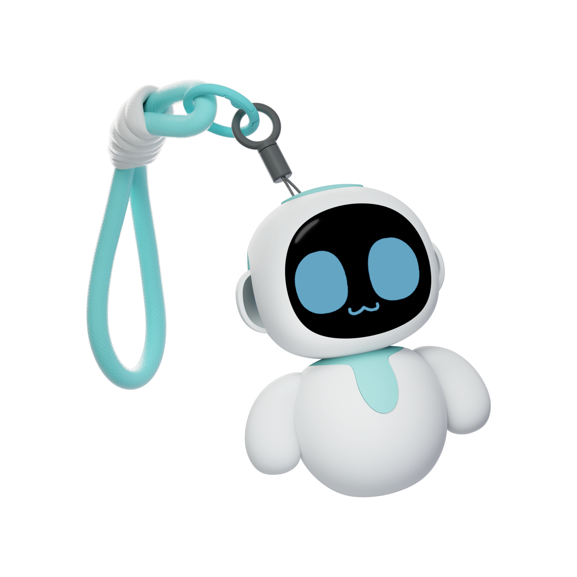 ENERGIZE LAB Eiliko Aquamarin Dein Kleiner KI-Charm-Roboter, Passend zu Jedem Täglichen Outfit, Lustiges Elektronisches Anhänger-Spielzeug für Paare