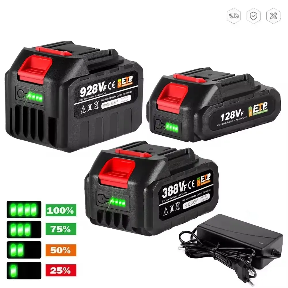 Batería recargable de iones de litio Yofidra de 18-20V para taladro inalámbrico/sierra/destornillador/llave/amoladora angular herramientas eléctricas sin escobillas