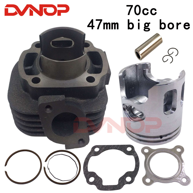 Piston à Intervalles de Grand Alésage de 47mm, pour Scooter à 2 Temps Minarelli 1E40QMB, Chaîne G50 EllE Organise Motorstator 50 ZIP 50 Stels Skpostal 50