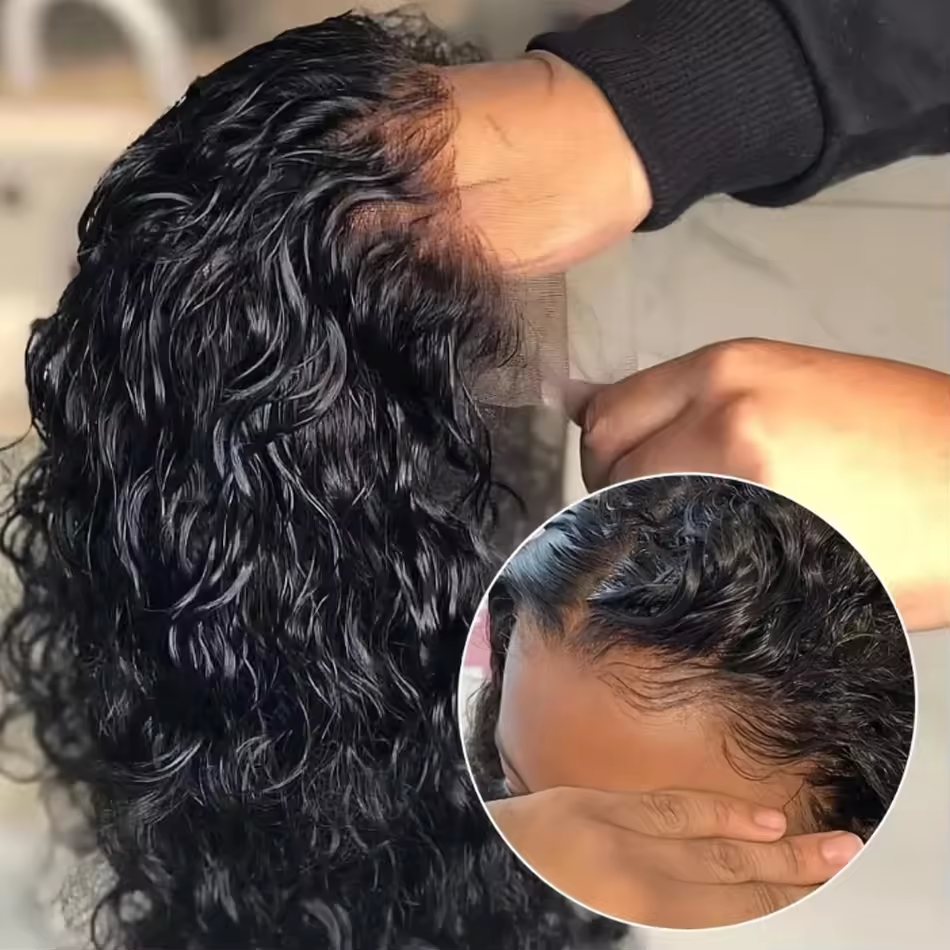 6X4 Kant Sluiting Krullend Lijmloze Pruik Menselijk Haar Klaar Om Te Dragen 5X5 Kant Sluiting Diepe Golf Menselijk Haar Pruiken Voor Vrouwen 180% Dichtheid
