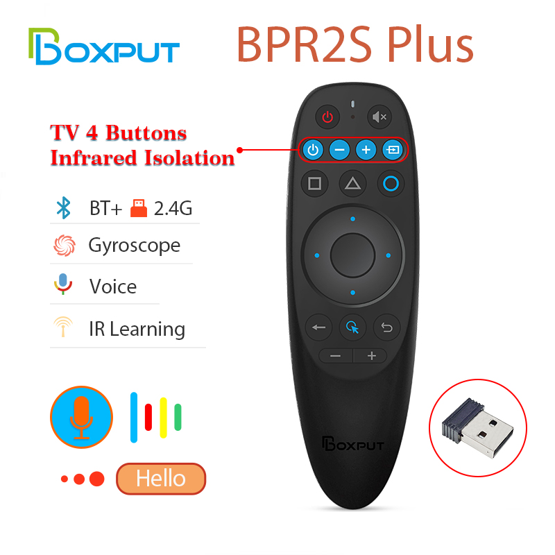 BOXPUT BPR2S Plus G10S Wireless IR Remote Controller 2.4G with BLE Voice Control Air Mouse for Android TV Box PC Smart Remote