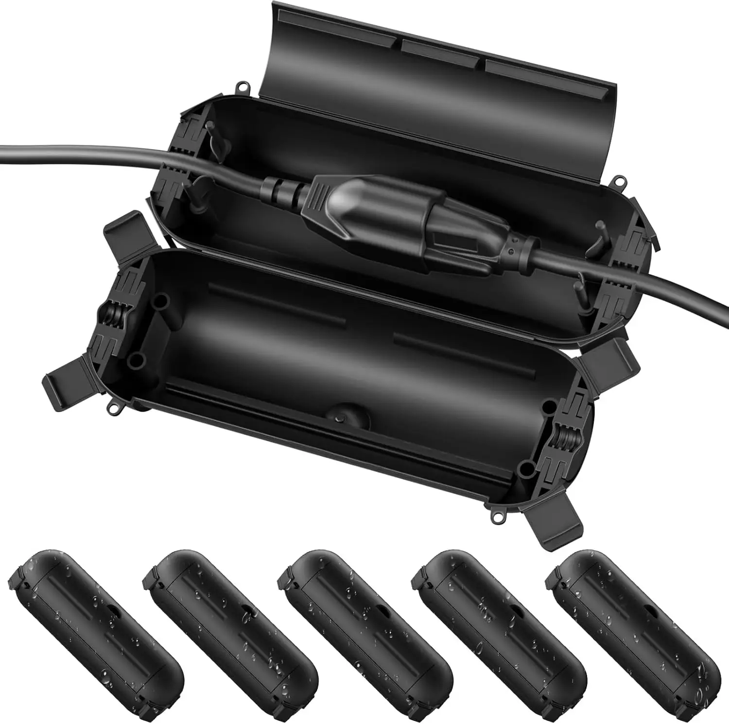 Outdoor Extension Cord Safety Cover with Waterproof Seal Electrical Connection Box Protect Outlet,Plug,Socket,Decoration Light