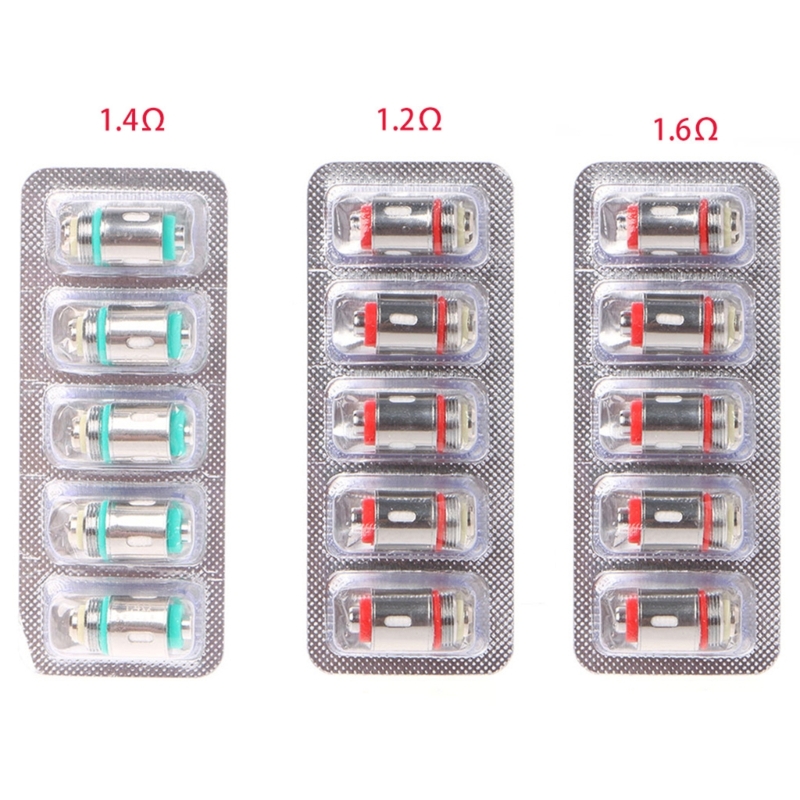 5 unids/set cabezales bobina repuesto para JUSTFOG Q16 Q14 S14 C14 1,2/1,4/1.6ohm