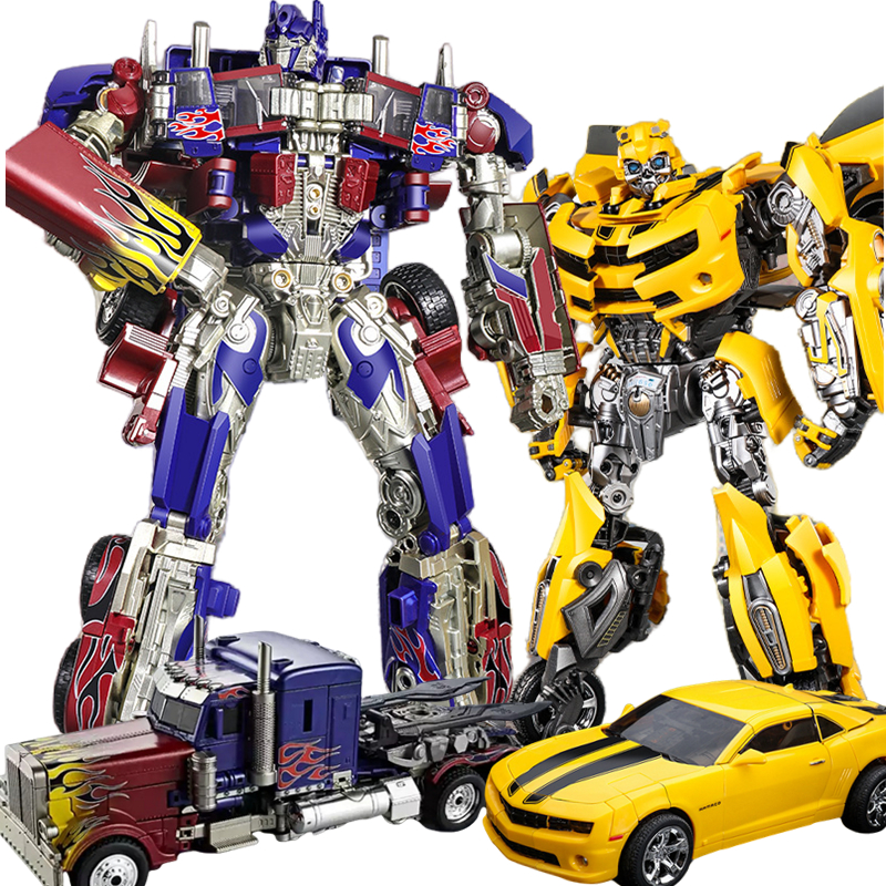 30CM Transformation Optimus Prime Bumblebee Megatron Schwarz Gold Roboter Spielzeug Legierung Star Commander Lkw Auto Spielzeug Action Figur geschenk