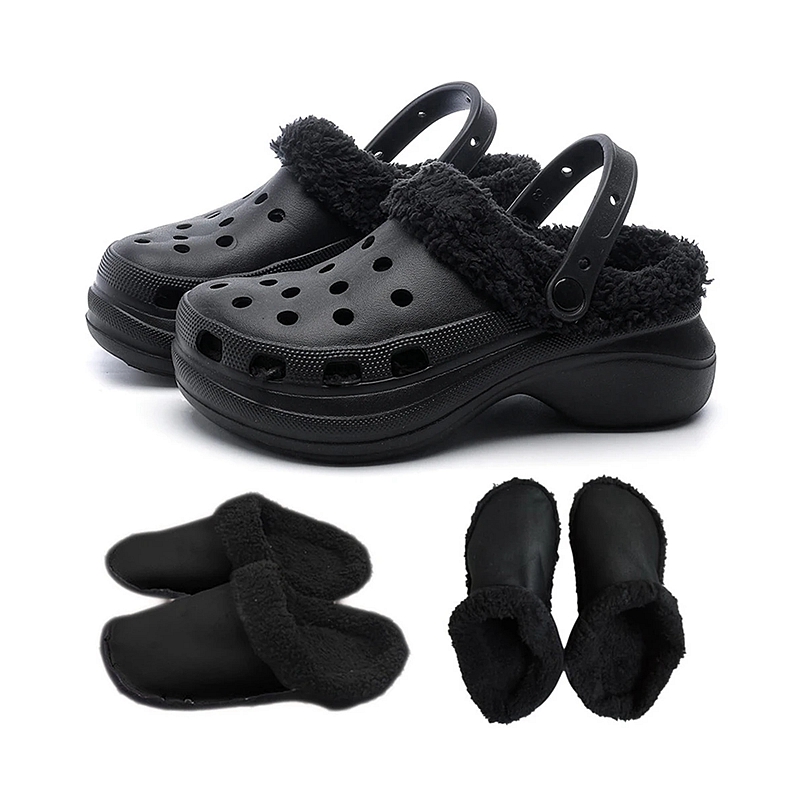 1 paio di solette calde per l'inverno addensare inserti in pelliccia donna uomo copriscarpe fodera in peluche rimovibile cuscinetti comfort accessori per pantofole