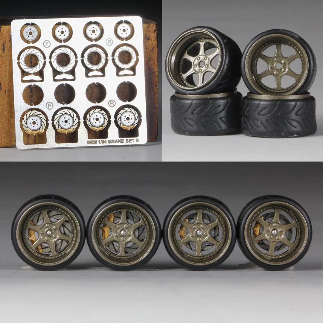 BNDS – pièces de détail en métal pour modèle de voiture, véhicule de course, jouet, disque de frein à petite échelle, crochets de remorquage, essuie-glace, nouveauté 1/64