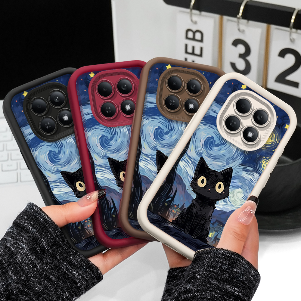 Psychedelische katten telefoonhoesje voor Xiaomi Redmi Note 15 14 13 12 12S 11 11S 10 Pro Plus 4G 5G Trappenhuis zachte hoes