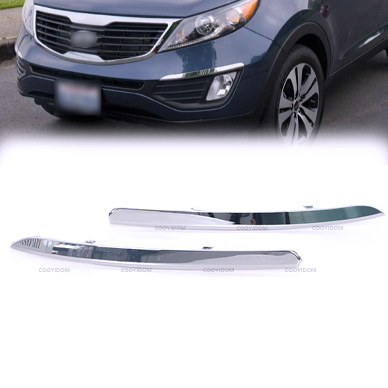 Garniture chromée pour Kia Sportage R 2011 2012 2013 2014 2015, accessoires de pare-chocs avant, phare antibrouillard, garniture de paupière, garniture de couverture