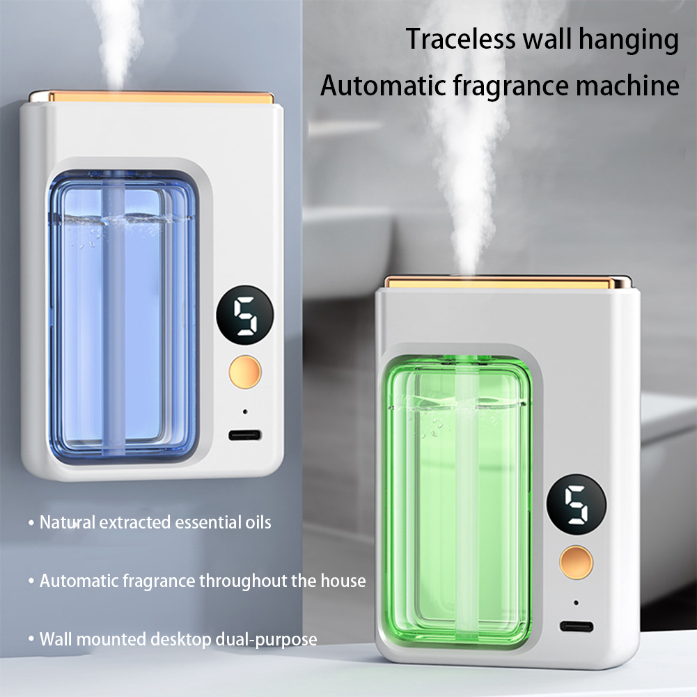 Difusor automático de aromaterapia para coche, humidificador de aceite esencial con pantalla, desodorización para baño, ambientador de jazmín