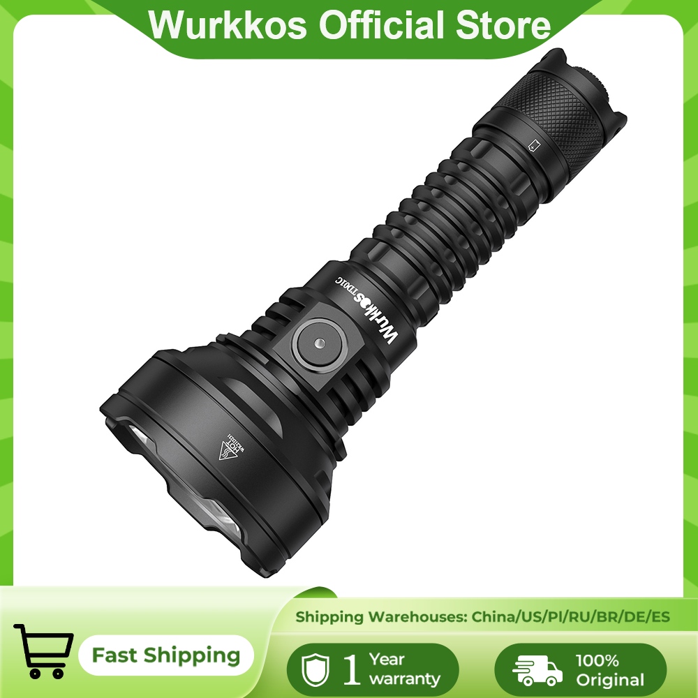 Тактический фонарь Wurkkos TD01C 21700, перезаряжаемый через USB, 1800 люмен, сверхдальний свет, с выносной кнопкой, светодиодный, IPX-8
