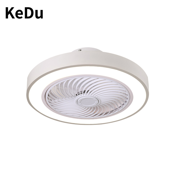 Lumière de ventilateur de plafond intégrée, plafonnier de ventilateur de chambre à coucher, plafonnier de salle à manger de salon, internet moderne simple et silencieux