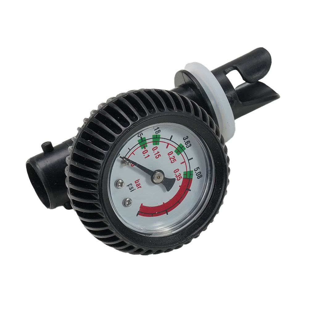 Pengukur tekanan Barometer Psi, katup udara untuk perahu tiup Kayak PVC pengukur tekanan termometer udara 1 buah