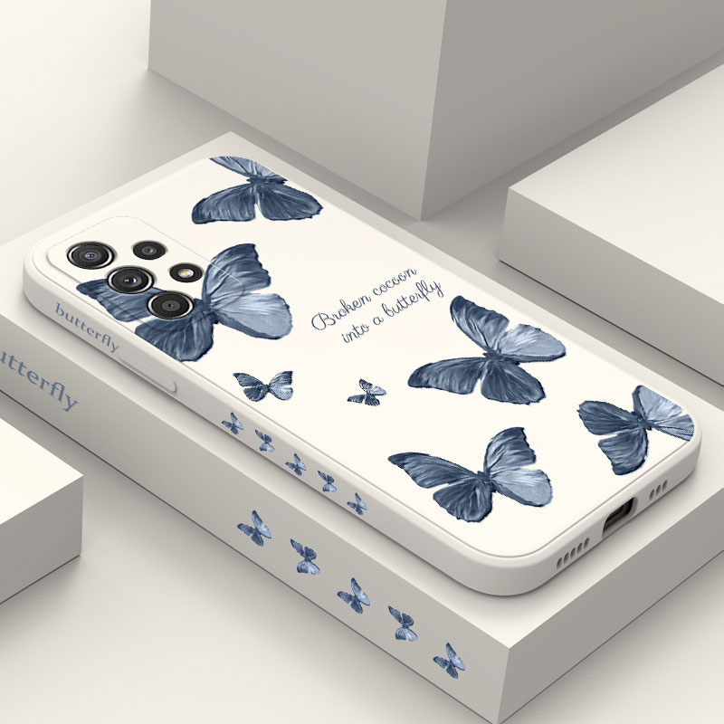 Etui Red Blue Butterfly do Samsung A56 A54 A36 A34 A26 A24 A17 A16 A14 A73 A53 A33 A23 A13 A72 A52 A32 A15 A35 A22 A07 A06 5G