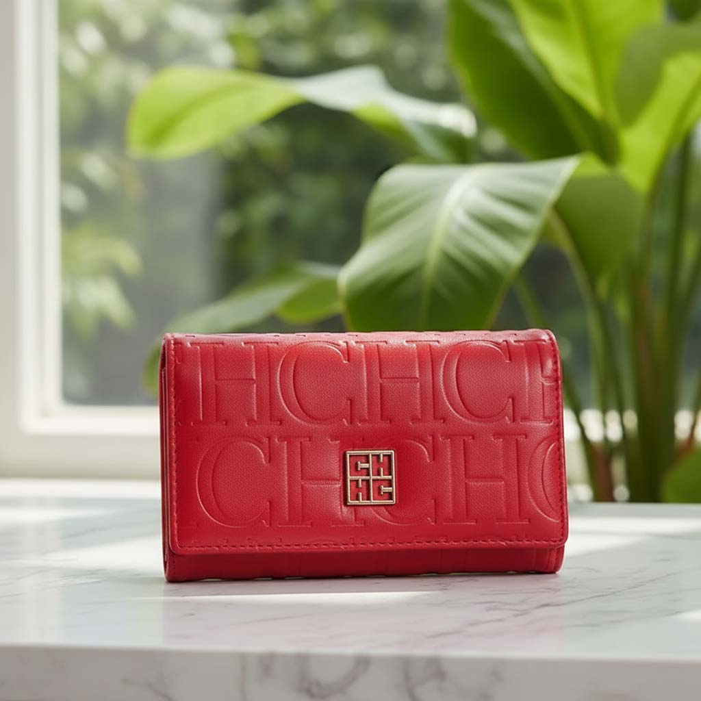 Portafoglio Multifunzionale con Stampa Lettera CH per Uomo e Donna, Nuovo Design alla Moda Autunno Inverno con Scomparti Multipli