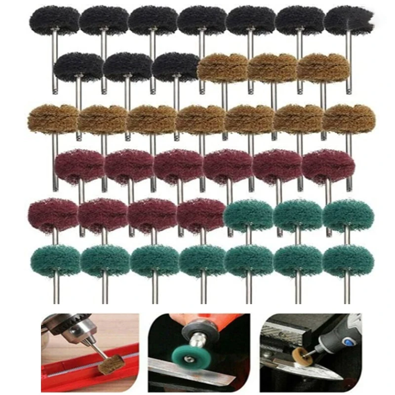 Conjunto de Escovas Abrasivas Mini para Furadeira 5-20pcs Roda de Polimento de Nylon para Ferramentas Rotativas Dremel Acessórios para Remoção de Ferrugem