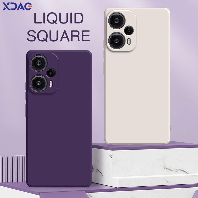 Квадратный жидкий силиконовый чехол 2023, чехол для камеры Xiaomi POCO F5 Pro, защитная мягкая задняя крышка для телефона POCOF5Pro, противоударные аксессуары