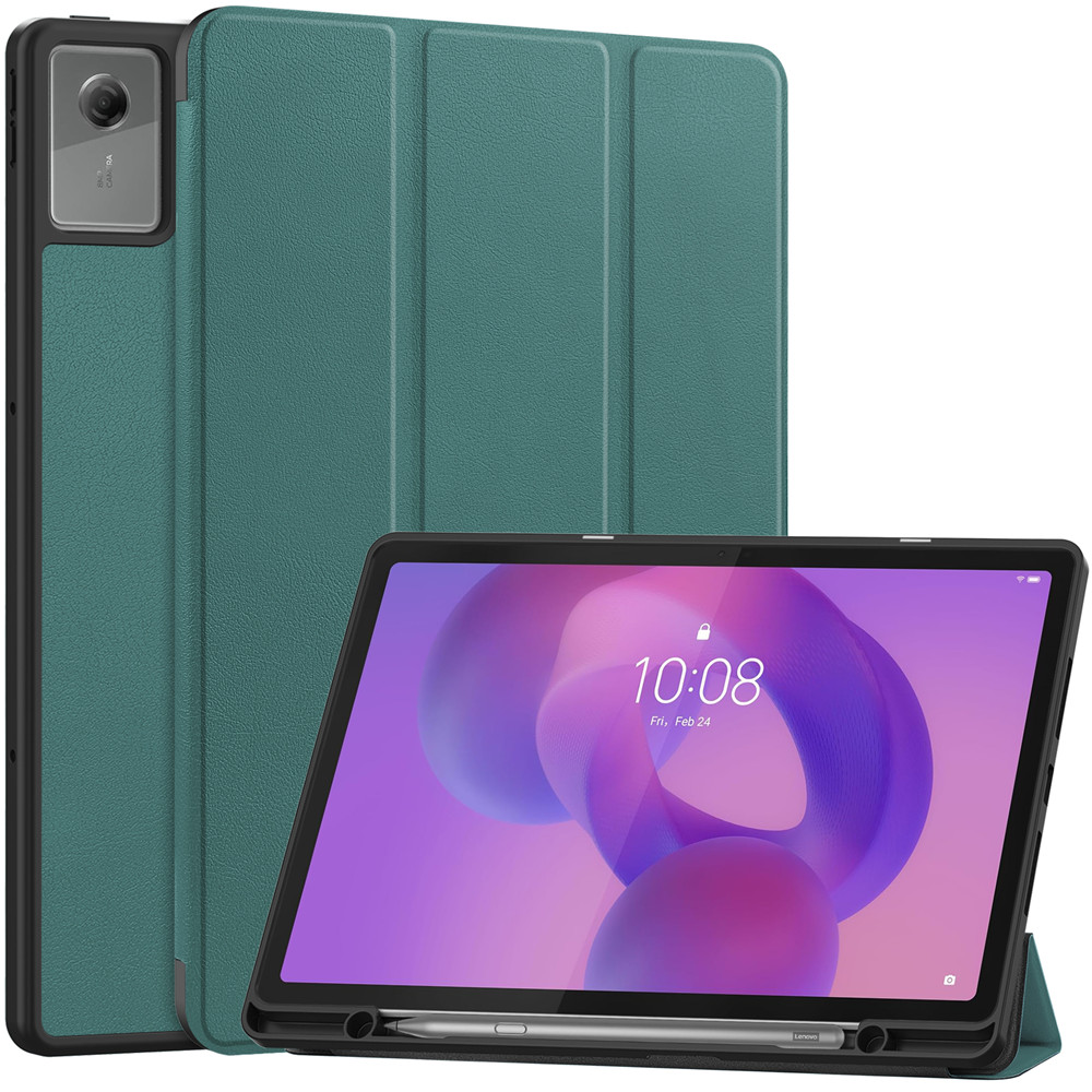 เคสสำหรับแท็บเล็ต Lenovo Idea Tab Plus 12.1 2025 พร้อมช่องใส่ปากกา  วัสดุ PU  แบบตั้งได้  สำหรับ Lenovo Xiaoxin Pad 12.1 นิ้ว รุ่น TB365FC