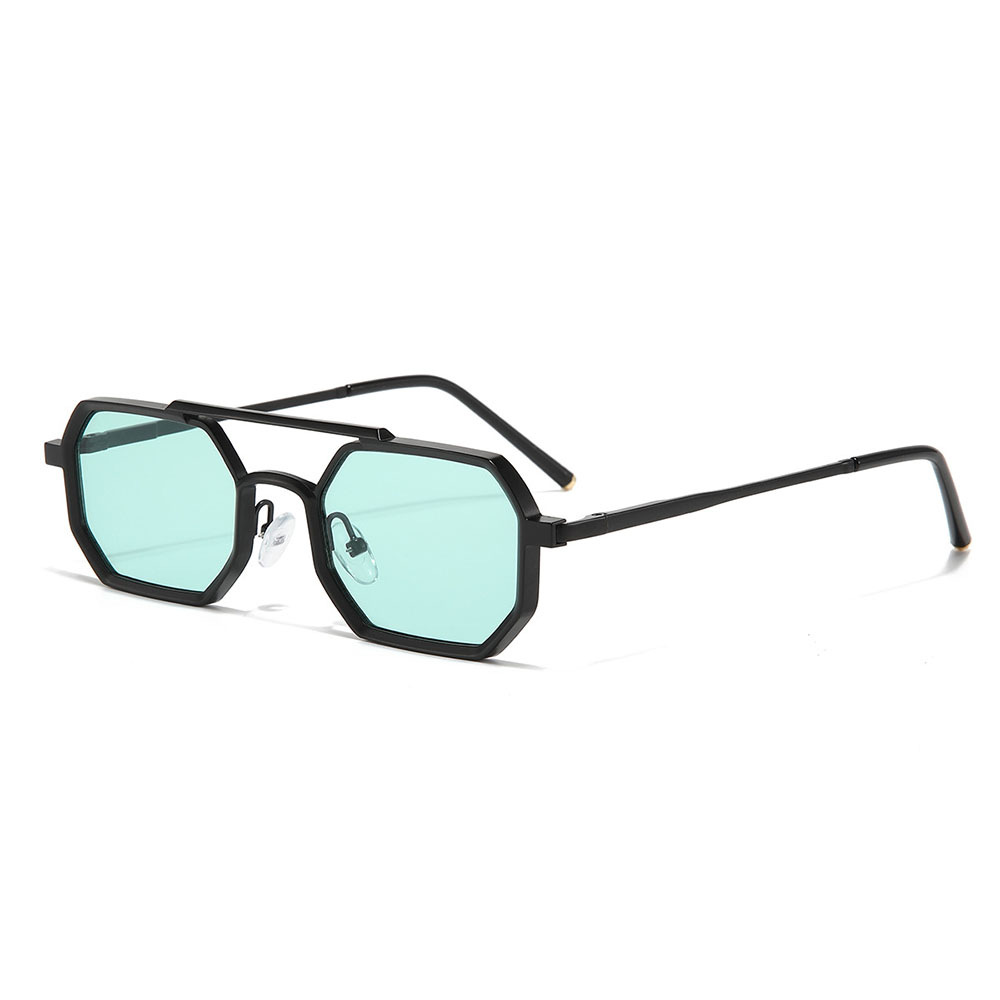 Occhiali da Sole con Montatura in Metallo Versatili Retrò Occhiali da Sole Poligonali Eleganti Protezione UV400 per Viaggi Feste e Raduni