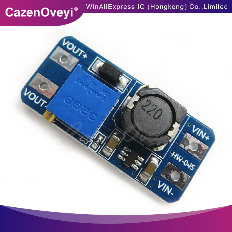 5 pezzi DC-DC modulo booster 2a booster board ingresso ad ampia tensione 2/24V aumenta 5/9/12/28V MT3608 regolabile