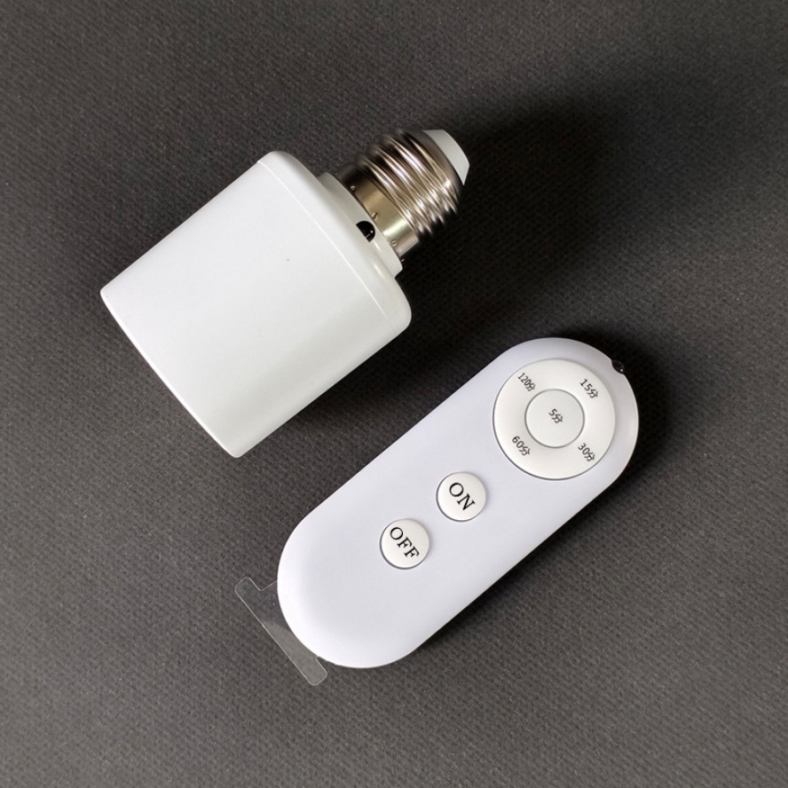 E27 110V 220V Haus-Mehrfachlichtschalter 60W Kabelloser Fernbedienungs-Smart-Timer-Schalter Lampenfassung Babyzimmer Schlafzimmer Timer-Schalter