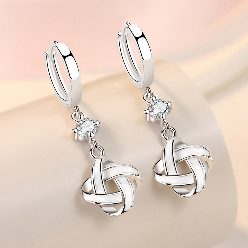 Orecchini a lobo da donna con moissanite colore D da 0,6 carati, in argento sterling 925 placcato oro 18k, gioielli da sposa, gioielli raffinati
