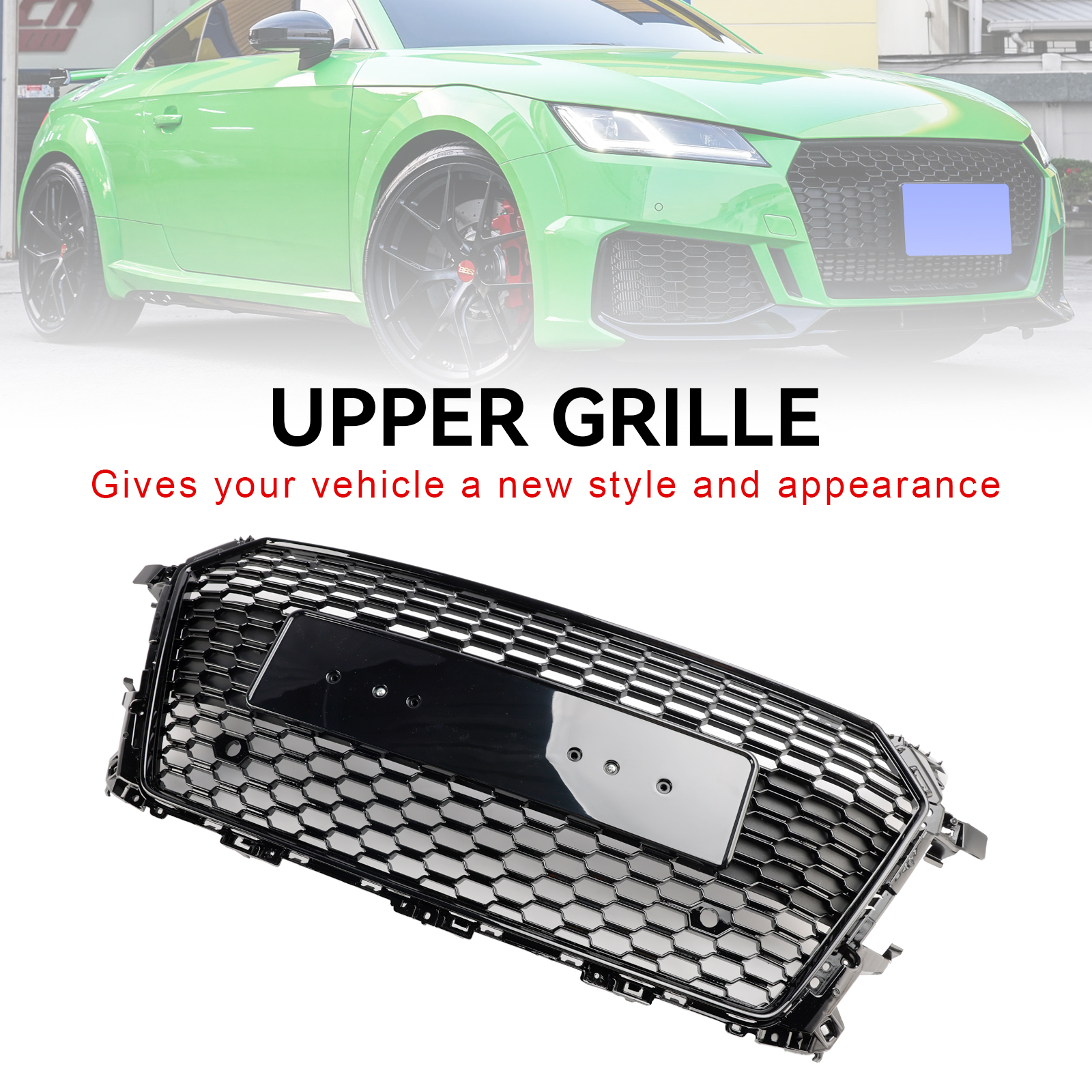 Calandre avant en nid d'abeille de Style RS adaptée à Audi TT MK3 FV 8S 2014 – 2023
