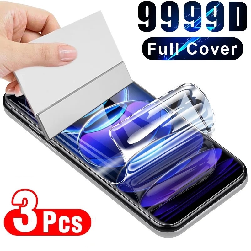 3 pezzi pellicola idrogel per Xiaomi Redmi Note 12 11 10 9 8 Pro Plus 5G 11S 10S 9S 8T 7 protezione schermo 10 10C 9 9A 9T 9C