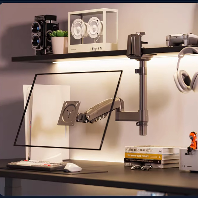 Reverse Installation NB H100 Gas Spring 17-30' LCD LED Monitor Holder Arm Full Motion Desktop Monitor Mount Bracket Load 2-9 Kgs