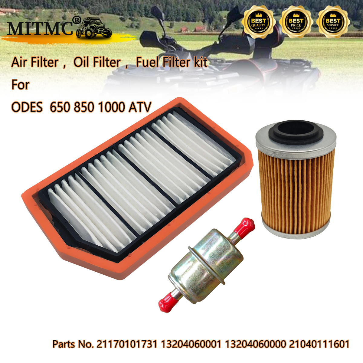 Air Filter ，Oil Filter ，Fuel Filter Kit For ODES 650 800 1000 ATV 21170101731 13204060001 13204060000 21040111601