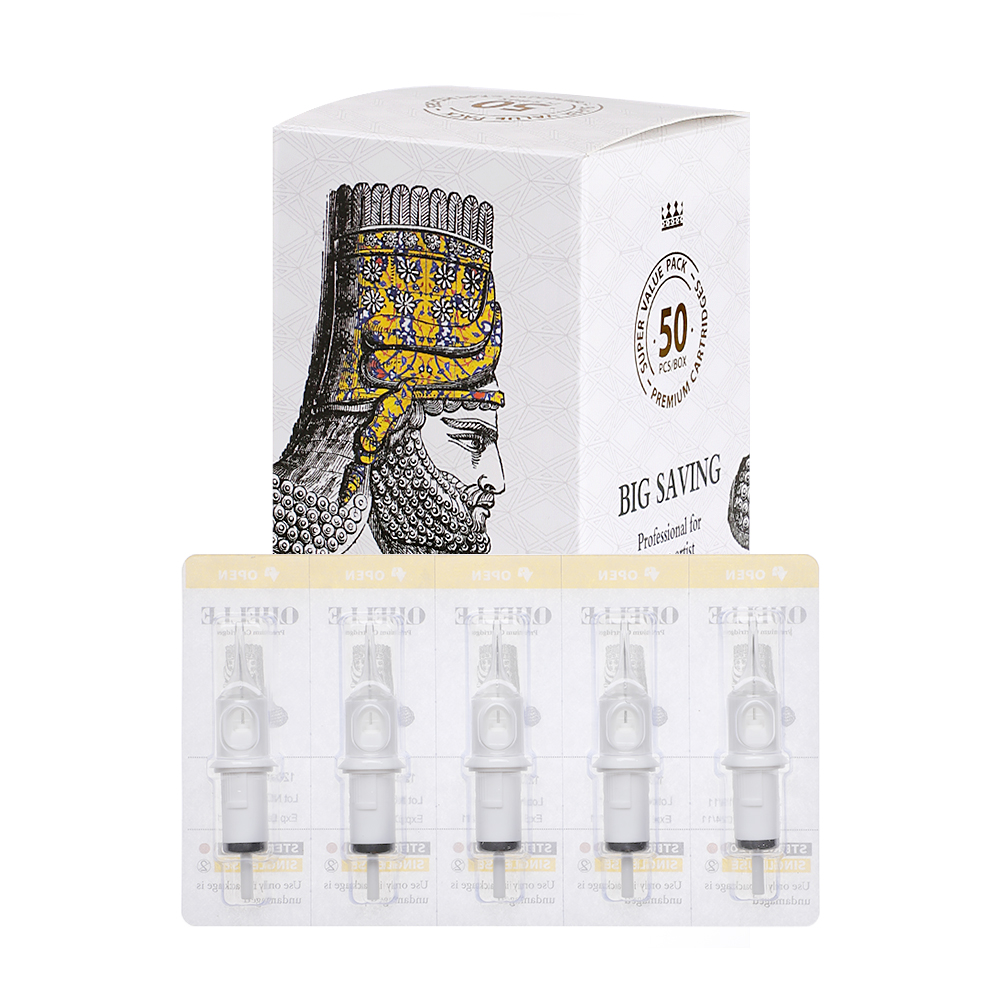Quelle Stigma 50 Pcs Agulhas de Tatuagem Revolution Cartucho Redondo Forro Para Máquina de Caneta de Arma de Tatuagem # 10 # Agulha 12 (0,30 mm/0,35 mm)
