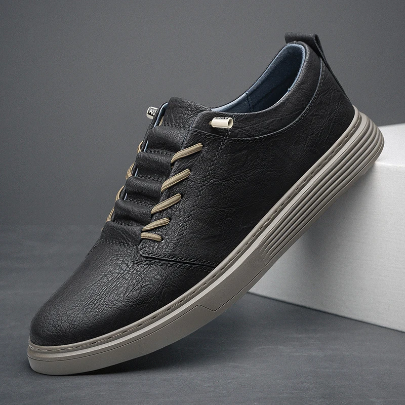 Markendesigner Herren Echtleder Freizeitschuhe Große Größen: 36-47 Schwarze Outdoor Oxford Schuhe Hochwertige Business-Sportschuhe