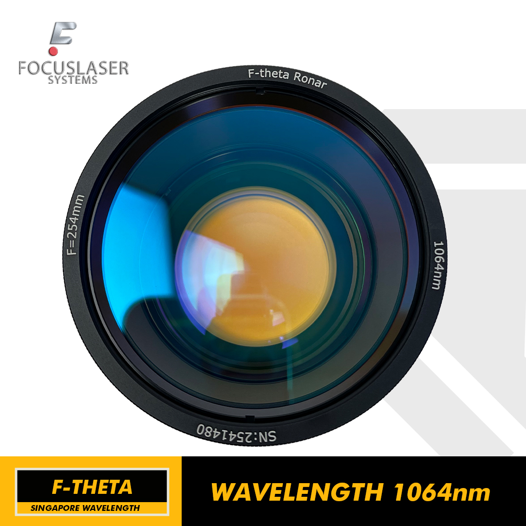 Lente de digitalização f-theta ronar para máquina de marcação a laser gravar área de trabalho 70 × 70-300 × 300mm comprimento de onda de Singapura 1064nm