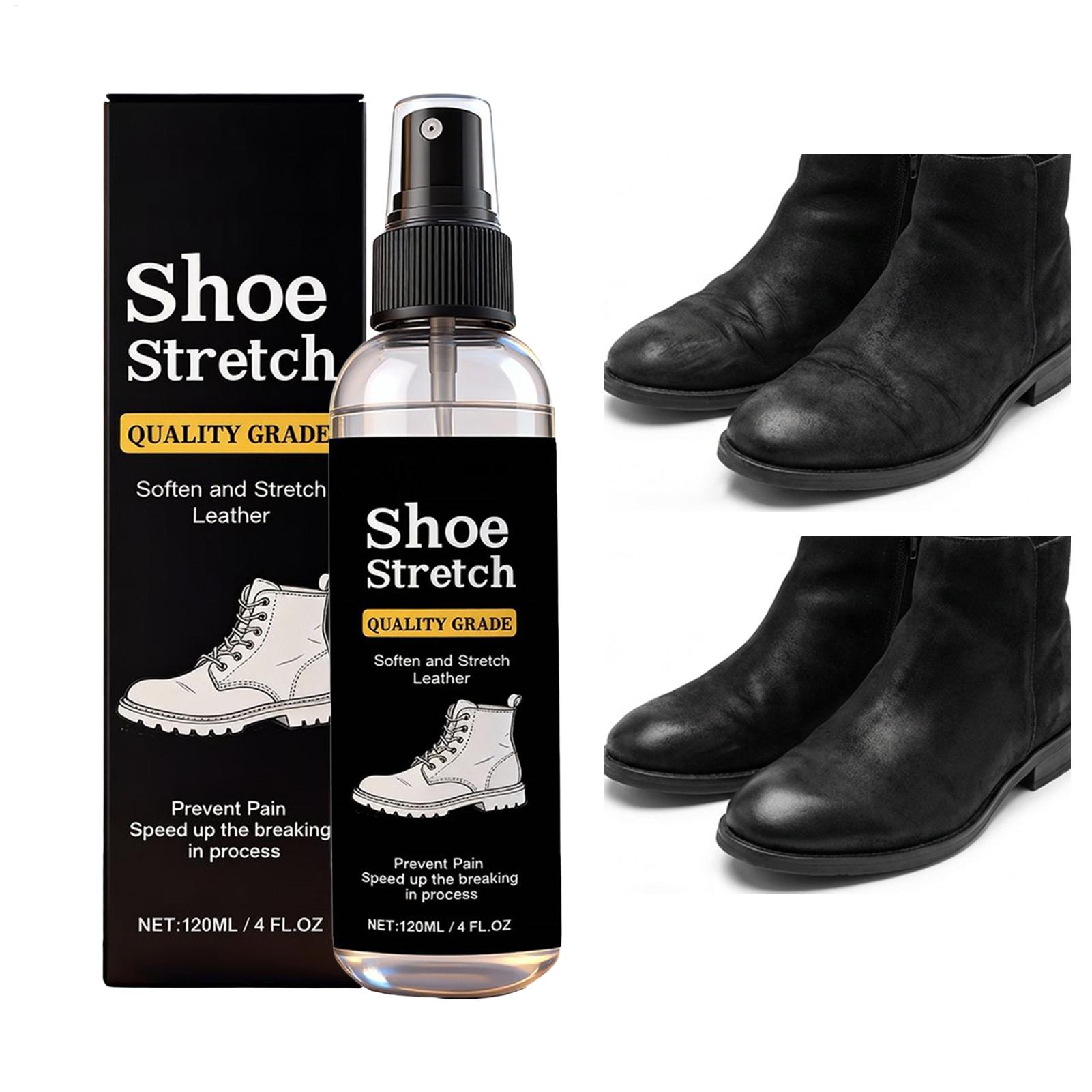 120ml Schuhspanner-Spray Weichmachende Dehnungsflüssigkeit Professioneller Stiefelspanner-Spray für Leder, Wildleder und Canvas-Weichmacher