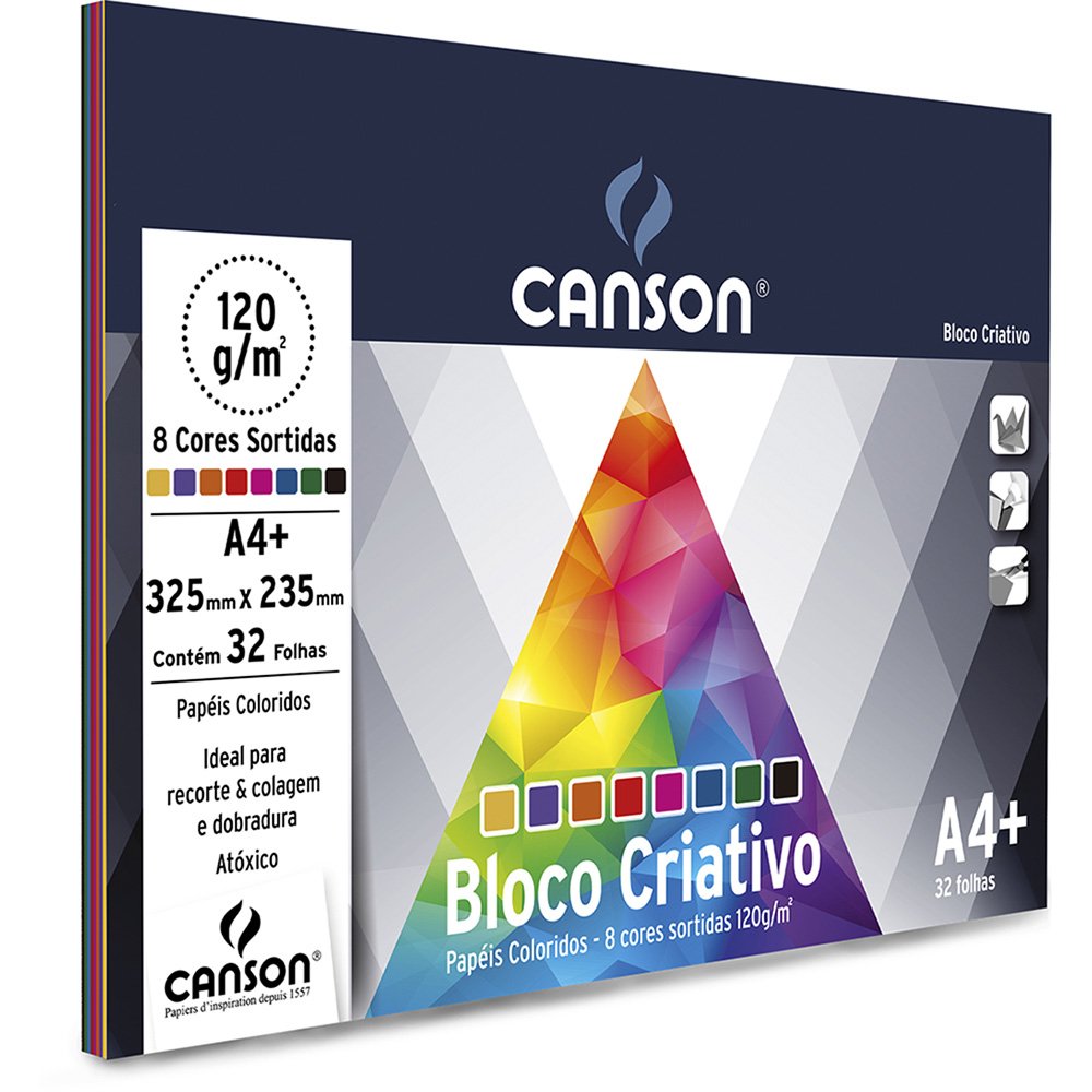 Bloques creativos A4 Cards 32FL120g, juguete de simulación de chimenea para niños, 8 colores, 325x235mm, Canson