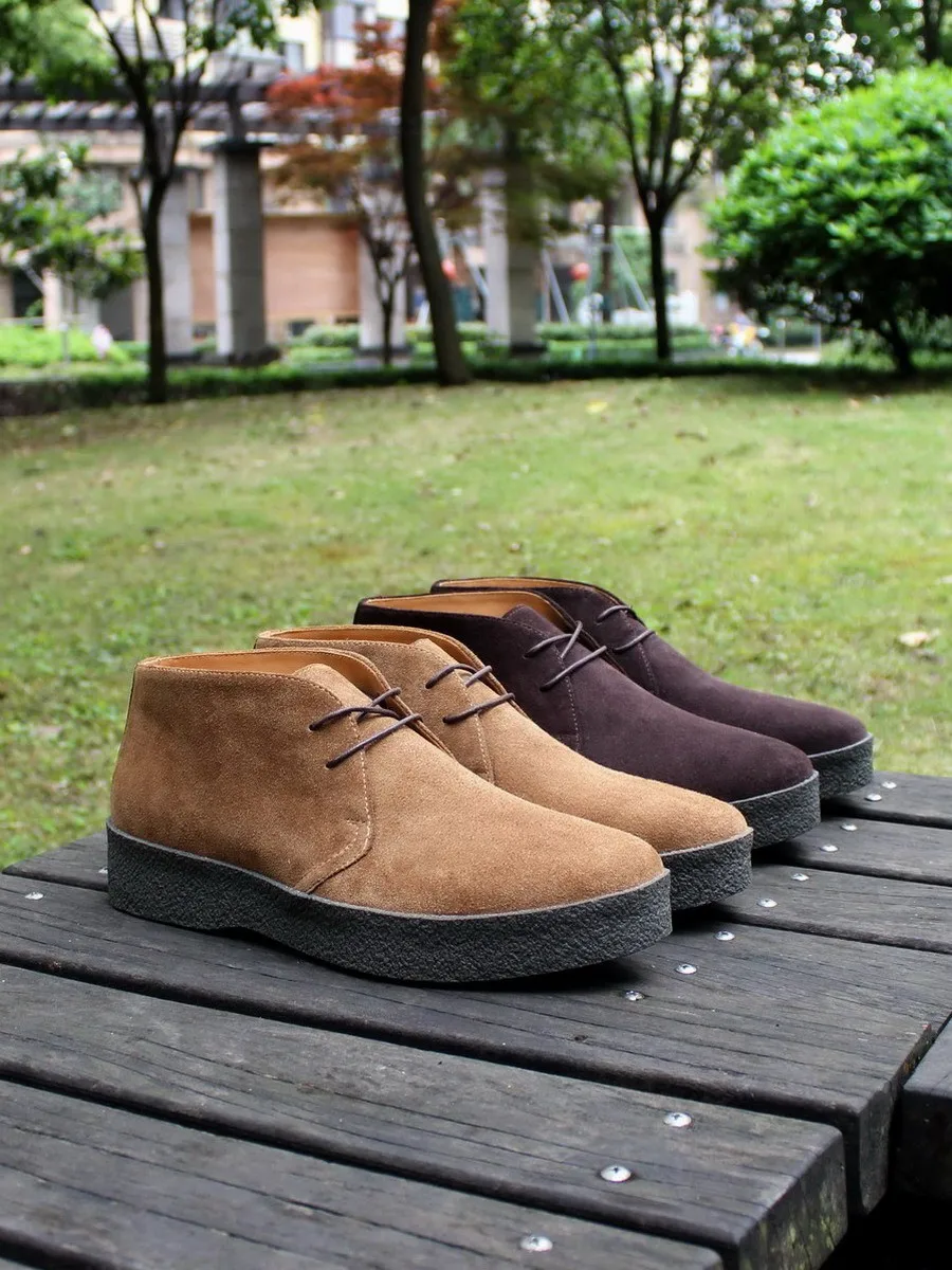 Careaymade-britânico vintage 100% couro genuíno sapatos casuais rendas retro negócios espessura camurça de vaca workwear sapatos masculinos