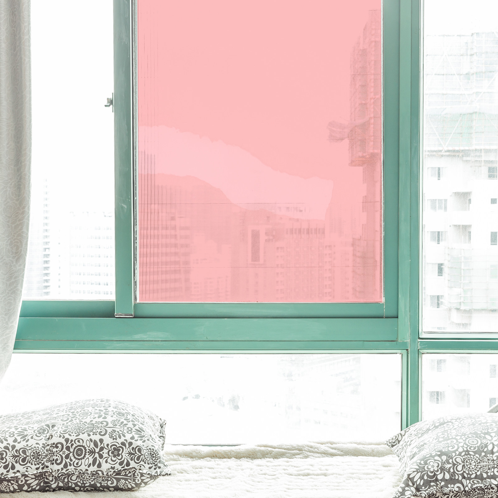 Decorative Colored Window Film Faux Stained Glass Plastic Glass Film Sun Blocking Privacy Heat Insulation Sticker Cling