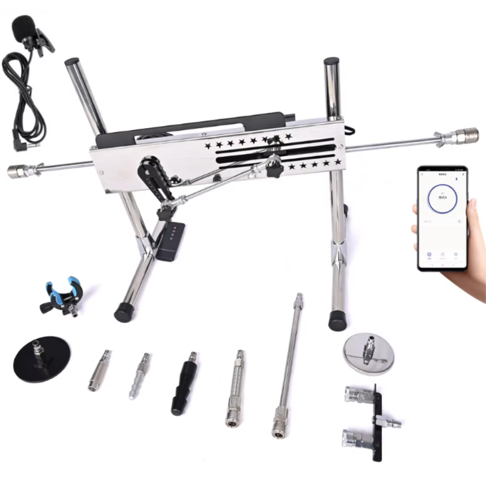 RUWE BEEST Grote Sex Machine Met Bedrade en Dual Control APP, stille 120 W Liefde Machine W/Dildo voor vrouwen 3-15 cm Slag Seksspeeltjes