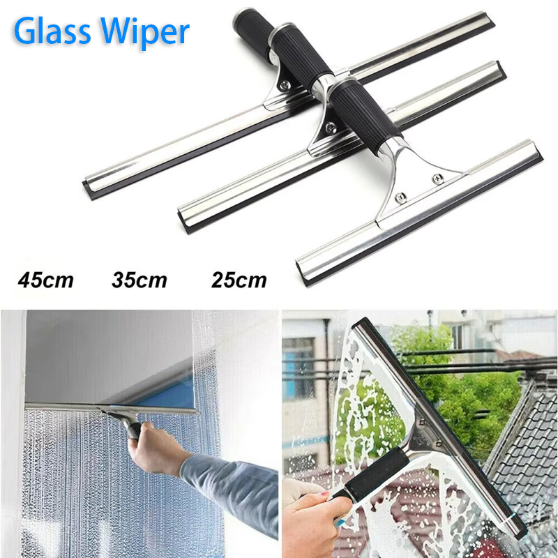 Escobilla de limpieza de vidrio, limpiaparabrisas de 25 35 45cm, herramienta de limpieza de ventanas, hoja de goma para baño, ducha, hogar, limpieza de vidrio de coche