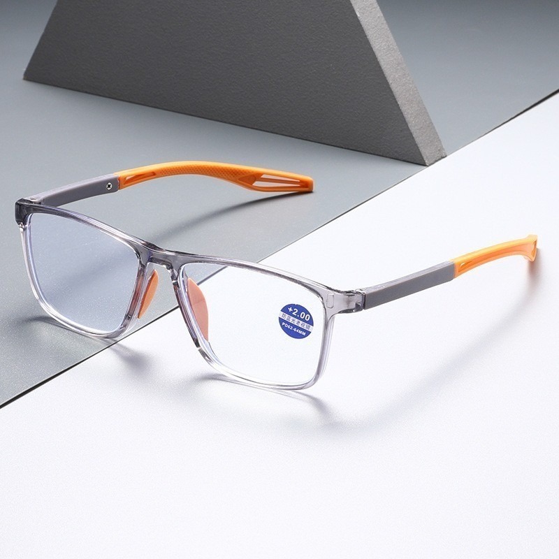 Esporte ultra-leve tr90 esportes óculos de leitura moda anti-luz azul óculos de leitura armações esportivas unisex masculino feminino