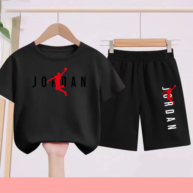 Conjunto de Vestido y Pantalones Cortos de Verano para Niñas, en Blanco y Negro, con Estampados de Letras, para Edades de 3 a 12 Años