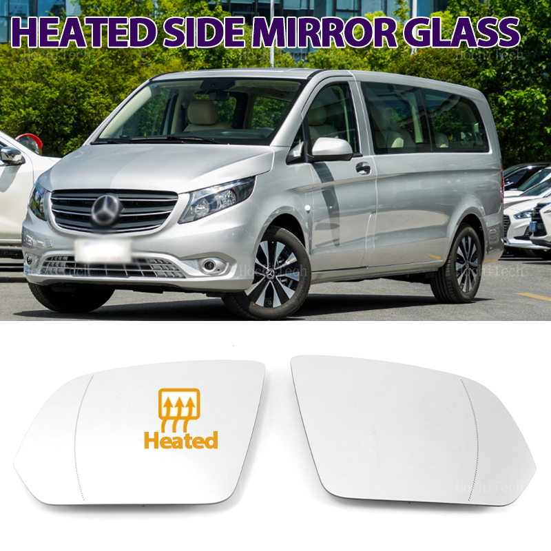 Для Mercedes-Benz V Class W447 Vito Mercedes W447 2016-2023 левое или правое зеркало со стороны водителя и пассажира, стекло с подогревом двери