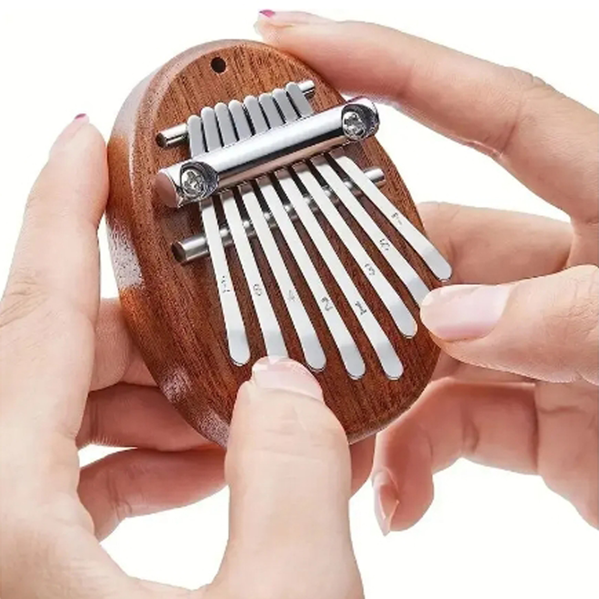 8-Tasten-Mini-Kalimba aus Holz, hochwertig, exquisit, Finger-Daumen-Klavier, Marimba, Musik, gutes Zubehör, Anhänger, Geschenk