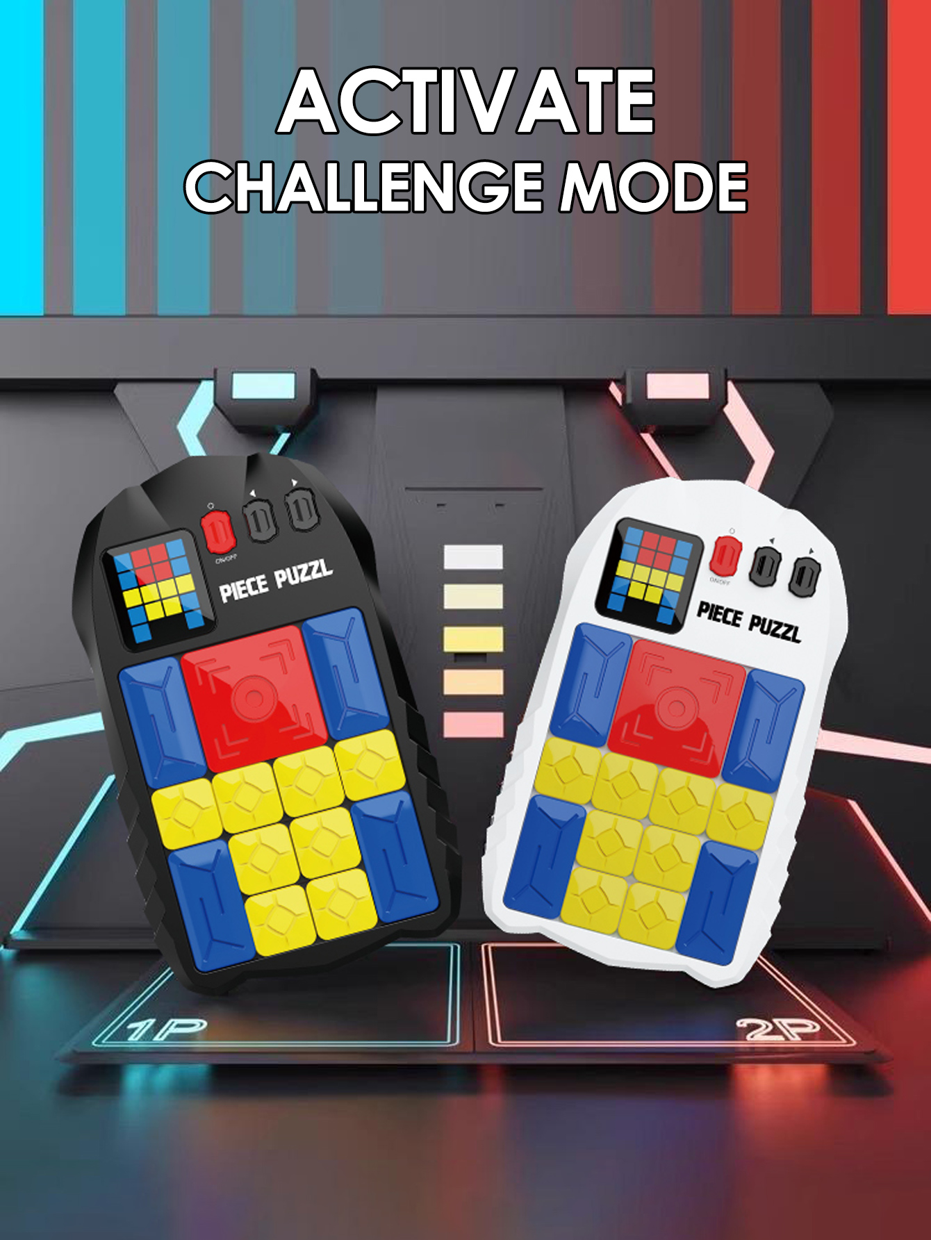 Magnetic Puzzle Challenge Sliding Blocks 500+ Levels Brain Teaser Game, Educational Fidget Toy Christmas birthday Gift for Kids