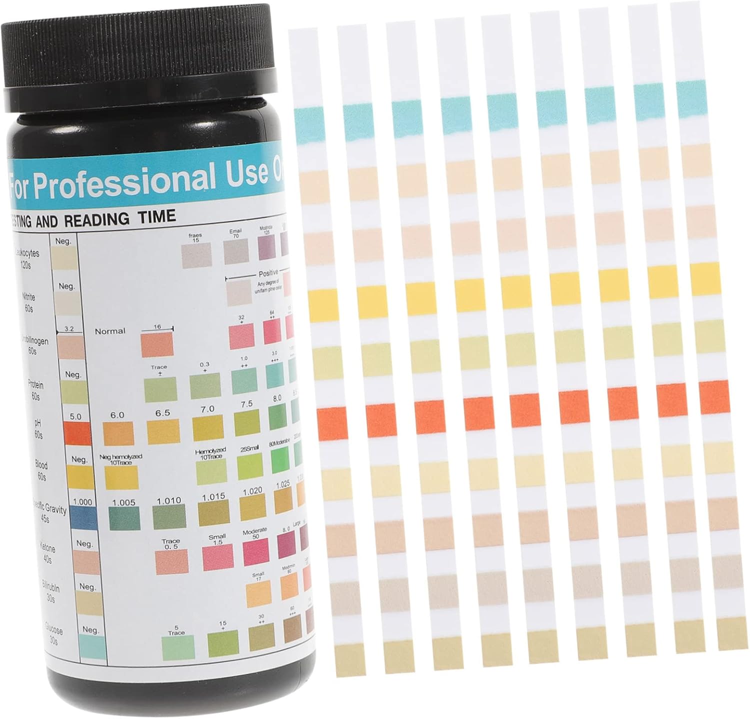 แถบทดสอบปัสสาวะ 100 ชิ้น – ชุดตรวจวัดค่า pH, คีโตน และโปรตีน สำหรับการตรวจสุขภาพตามปกติ
