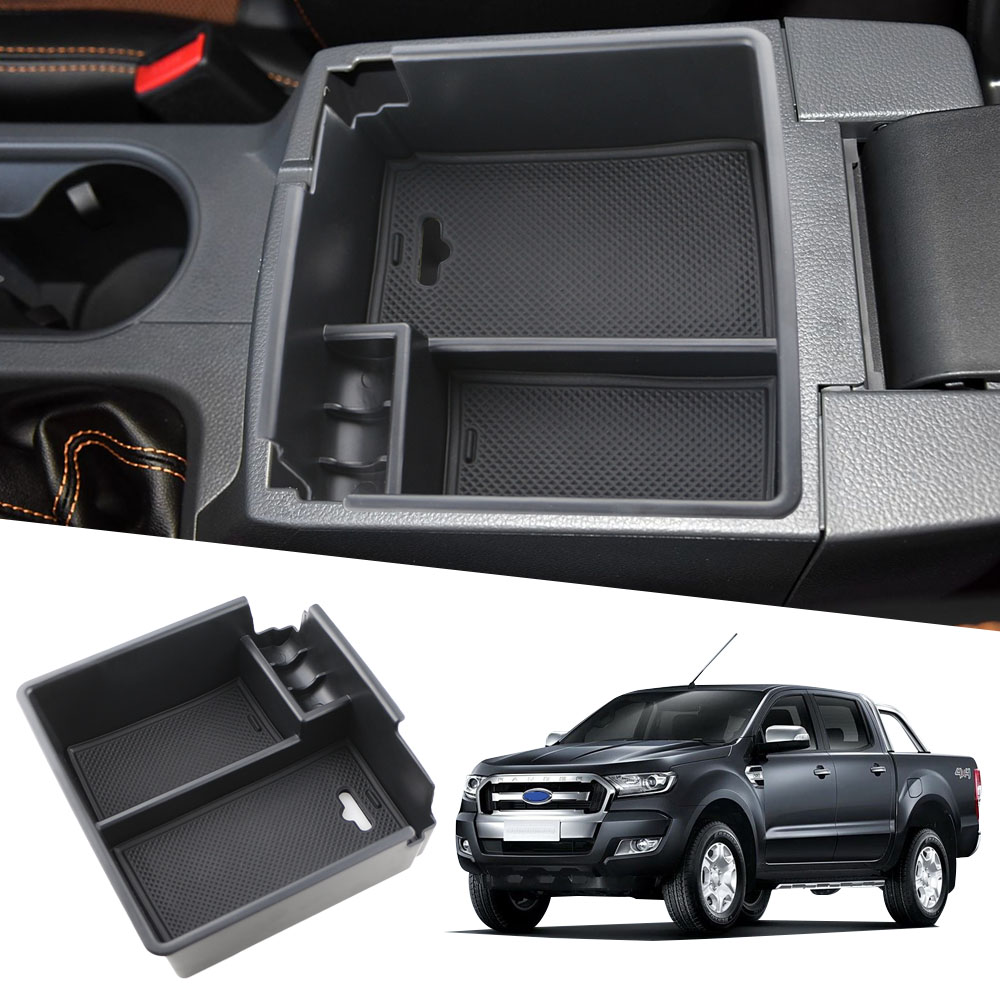 For Ford Ranger 2012-2022 Center Console Armrest Storage Box Tray Case Holder Container Organizer Accessories